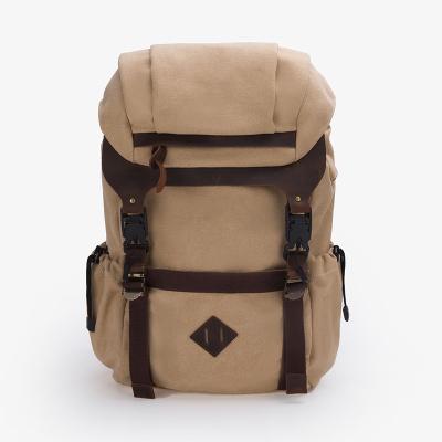 China With USB Leather Custom School Backpack Durable Canvas Traveling Backpack For Men for sale