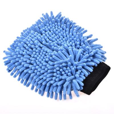 China Premium Car Wash Microfiber Chenille Car Wash Mitt With Logo Wholesale Hot Selling Custom Quality Microfiber Wash Mitt Car Cleaning for sale