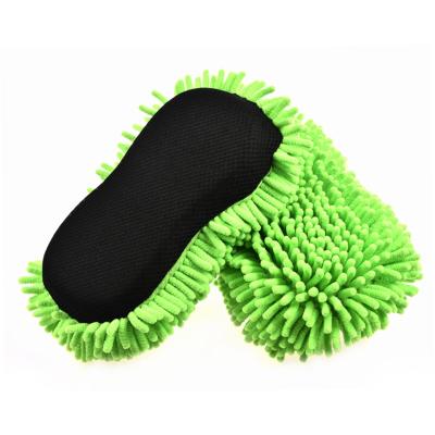 China Car Wash Premium Quality Microfiber Chenille Sponge Wash Station With Logo Custom Wholesale Car Wash Sponge Microfiber Auto Cleaning Tool for sale