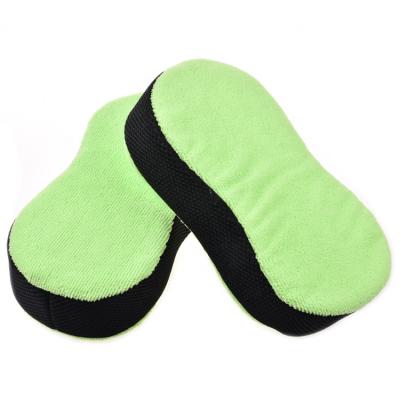 China Hot Selling Car Wash Quality Microfiber Sponge Wash Station With Logo Custom Premium Wholesale Car Auto Wash Sponge Microfiber Cleaning Tool for sale