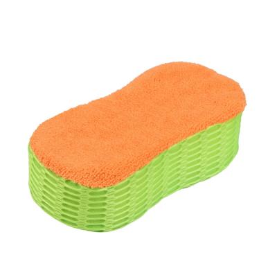 China Hot Selling Premium Car Wash Quality Microfiber Sponge Car Wash Station With Logo Custom Wholesale Car Wash Sponge Microfiber Auto Cleaning Tool for sale