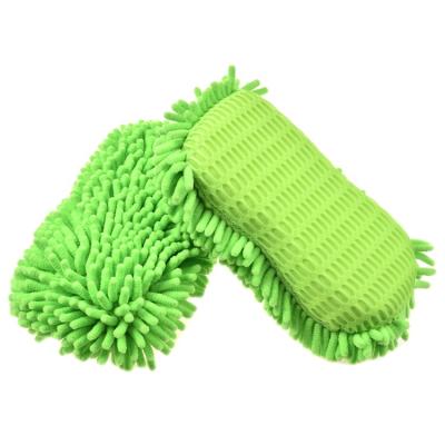 China Car Washing Quality Microfiber Chenille Sponge Hot Selling Car Wash With Logo Custom Wholesale Car Wash Sponge Microfiber Auto Cleaning Tool for sale