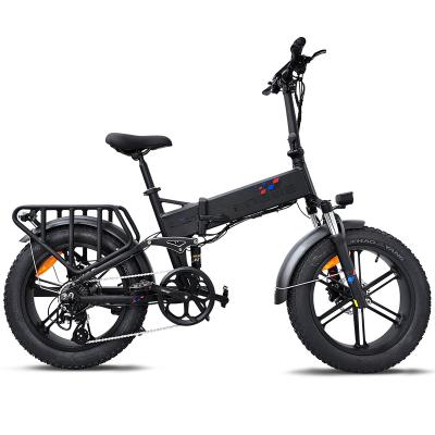 China 160~210 Pro Warehouse US ENGWE Motor Warehouse Spot20 Inch European Fat Tire Shock Absorber Front Folding Electric Bicycle for sale