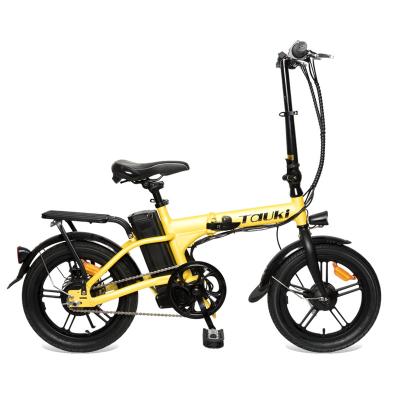 China City Steel High Quality SUPERMAX Electric Recreational Bike Supply Yellow 16 Inch Electric Bike for sale