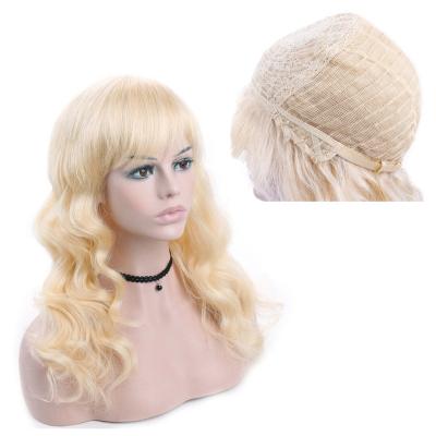 China 613 Blonde Human Hair Blow Wig Ross Pretty Overnight Delivery Body Wave Soft Full Body Wave Peruvian Machine Wig Popular Blow In Front for sale