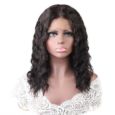 China Wholesale Glueless Bob Wigs Lace Front Water Wave T Tangle Free Peruvian Short Lace Front Wig Glueless Tangle Free Bob Wigs T for sale