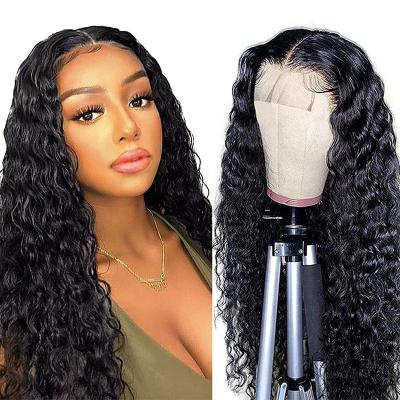 China Brazilian Transparent Kinky Curly Deep Wave 13x4 Color Women's Body Wave Human Curly Lace Front Wig HD Human Raw Human Hair Front Wig 13x4 for sale