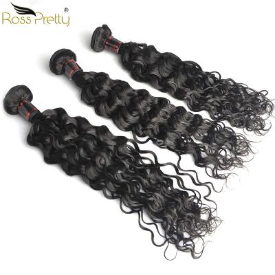 China 100% Natural Wave Ross Pretty Human Hair 3 Wave Bundles With Ear 13x4 Peruvian Hair Bundle Ear Hairband Wholesale Hair Bundles For Ladies for sale