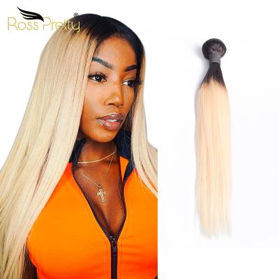 China Fumi 100g Straight Human Wave 1b/613 Ombre Color Silky Straight Blonde Weave Extensions 613 Virgin Hair Bundles for sale