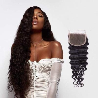 China Wholesale Silky Straight Wave Pre Plucked 4x4 13x4 Bundles And Closure Hair Lace Front Wig 100% Lace Headband for sale