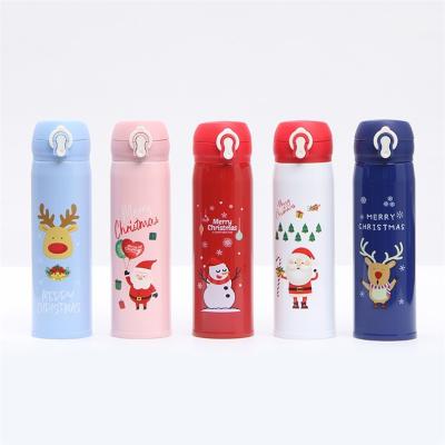 China Stocked Christmas mugs mug gifts return gift bouncing vacuum flask cartoon stainless steel creative Christmas mugs for sale