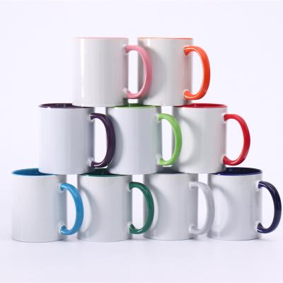 China Stocked Porcelain Mugs Sublimation Ceramic Blanks Mug Sublimation Heat Transfer Sublimation Mugs 11oz Blank for sale