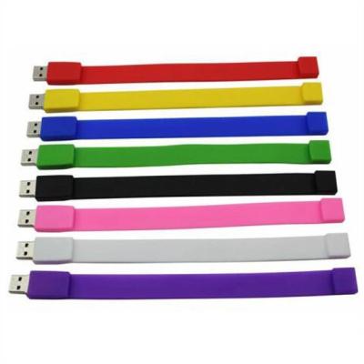 China Wholesale Creative Gift Gift USB Flash Drive Silicone Personalized USB Wristband Flash Drive 128GB for sale