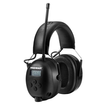 China Noise Environment Black Bluetooth Am/fm Hearing Protector Noise Canceling Wireless Radio Earmuffs for sale