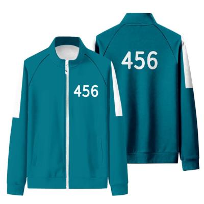 China Game Breathable Jacket Male Squid Owner Park Hae-soo The Same Sportswear Autumn Collar Zipper Comic Sweater for sale