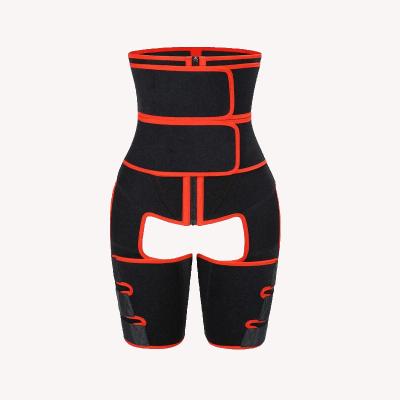 China Wholesale Antibacterial Women Body Shaping Double Belt Neoprene Leg Trainer Hip Enhancers Thigh Waist Trainer for sale