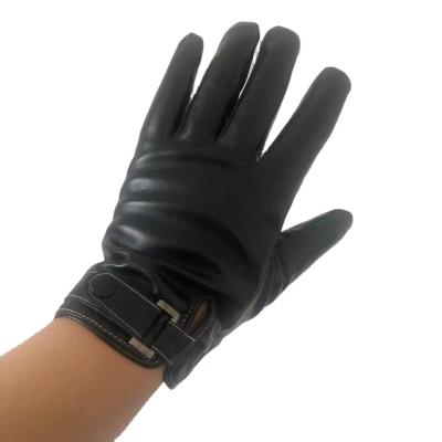 China SMS Eco-Friendly Winter Touchscreen Men's Italian Napa Dress Training Leather Gloves (Fleece Lining) for sale