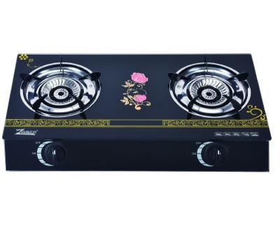 China Household 6mm Tempered Glass Gas Stove 2 Burner Kitchen Appliance for sale