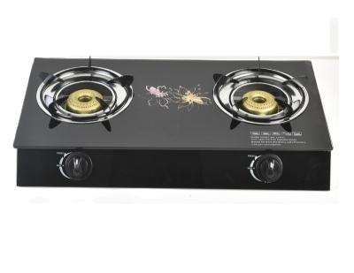 China Large Household Price Table Tempered Glass Double Burner Cooking Stove Kitchen Appliance for sale