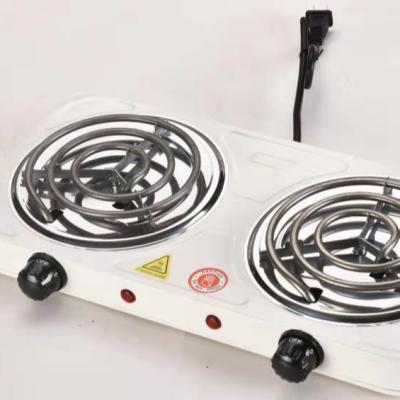 China Household Electric Heating Coil Kitchen 220V 2000W Double Burner Griddle for sale