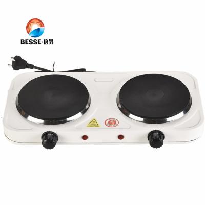 China Household Factory Double 2000W Cheap Electric Stove Hot Plate For Home Kitchen for sale