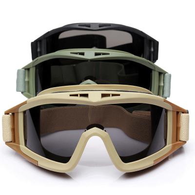 China Sports Windproof Durable Anti-UV Anti-Dust 400 Sports Motor Tactical Goggles Men Wear Desert Grasshoppers Cycling Goggles Hunt Shooting Eyes for sale