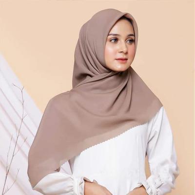 China Laser Cutting Hemming Square Sheer Solid Wholesale New Malaysia 15 Color Cotton Veil Laser Cut Hijab 2021 Muslim Women for sale