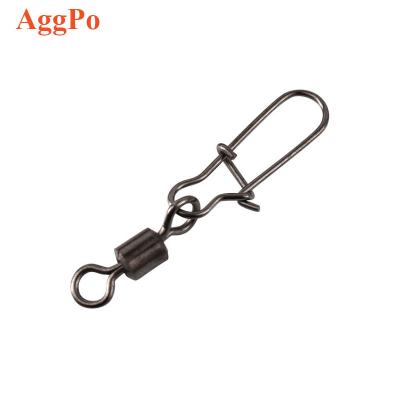 China Fishing Steel Fish Rolling Ball Barrel Snap Connector Hook Swivel Snap Quick Connect Inter Lock Bearing Snap Fishing Tackle for sale