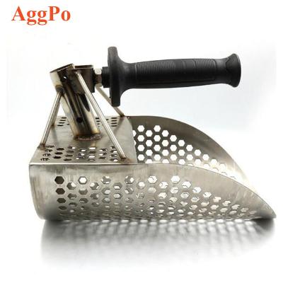 China Digging Shovel 304 Stainless Steel Gold Shovel Durable Metal Sand Shovel Hourglass Filtration Tools for sale