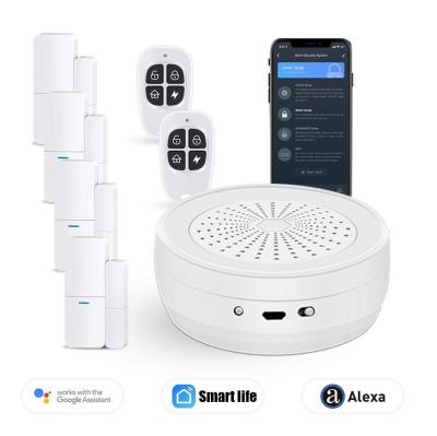 China Tuya Newest Anti-theft Wholesale APP WIFI Security Door and Window Wireless Smart Home Alarm System for sale