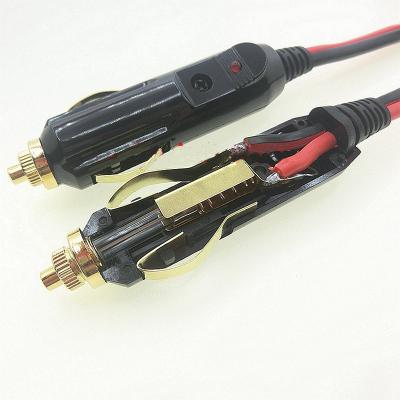 China No High Power Male Female Vehicle Cord Head 12V-24V Car Charger Cigarette Lighter Charging Cable for sale