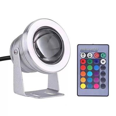 China Outdoor IP68 Garden Yard Pool Lamp 12V 10W Fountain Aquarium LED RGB Bottom Water Lamp Light for sale