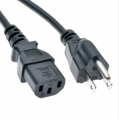 China COMPUTER 10 Feet 3meter 18AWG 110V USA C13 Standard Power Cord Suffix Product Outlet Tail 3 Pin Plug Core Three Pin Plug for sale