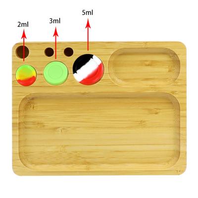 China 2022 New Design Silicone Rolling Multifunctional Wooden Ashtray Rolling Wooden Tray for sale