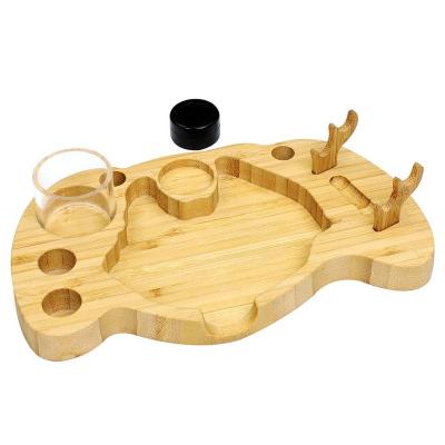 China Factory Wholesale Cheap Rolling Stock Custom Design Wooden Rolling Tray Collect Wooden Tool And Ash Rolling Tray With Container for sale