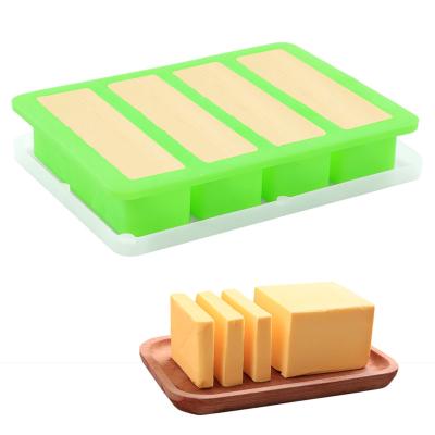 China Disposable Food Grade Four Part Silicone Container Food Moisture Storage Hot Selling Jars Butter Mold Kitchenware for sale