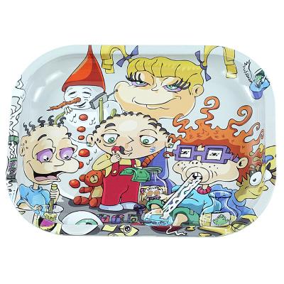 China Multi Sustainable Models Colorful Custom Rolling Tray Metal Rolling Tray for sale