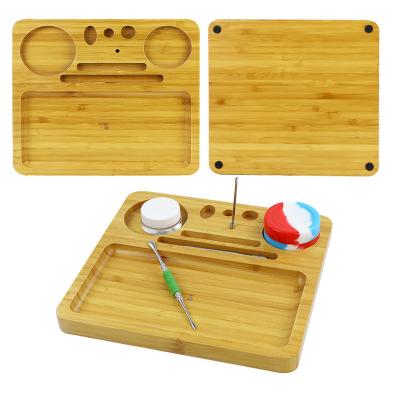 China Latest Storage Design Multifunctional Wooden Rolling Tray Container Wholesale for sale