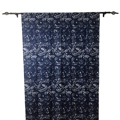 China Wholesale Blackout Rod Pocket Blackout Curtain Custom Printing Ready Made Window Curtains for sale