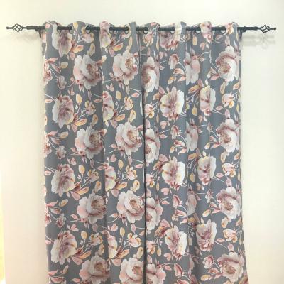 China Wholesale Polyester Home Blackout Blackout Textile Floral Printed Fabric For Home Curtains for sale