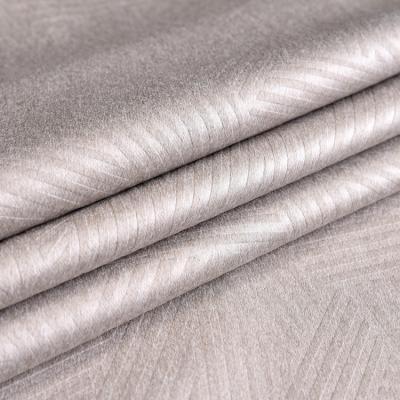 China Blackout Factory Wholesale Polyester Blackout Curtain Double Sided Cationic Embossed Fabric for sale