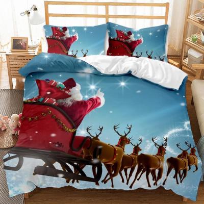 China NEW Viable Christmas 3D Printed Duvet Cover Design Printing Set Customized Sheet for sale