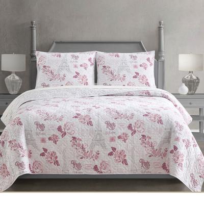 China New Design Microfiber Sustainable Luxury Summer Ultrasonic Printed Comforter Set for sale