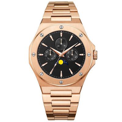 China Latest Water Resistant Logo Chronograph Custom Alarm Style Stainless Steel Strap 2022 Luxury Watch Men Watches for sale