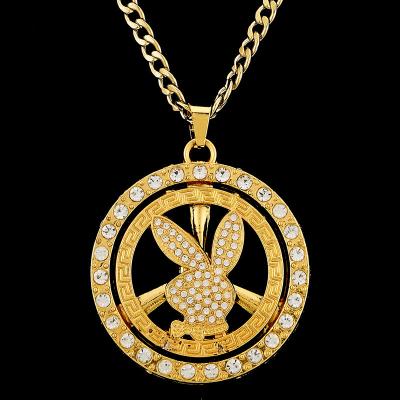 China CLASSIC 18K Gold Stainless Steel Necklace For Men Fashion Pendant Necklace for sale