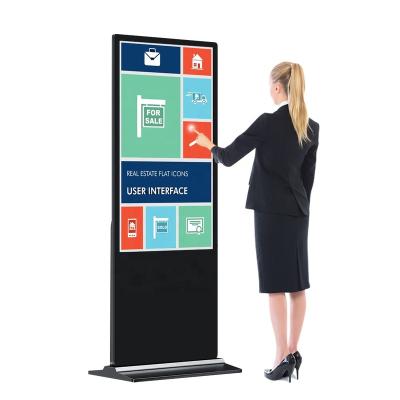 China 43 Inch Indoor Kiosk LCD Advertising Display Touch Screen Free Standing Digital Signage Screens For Subway/Restaurant/Hotel for sale