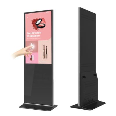 China Indoor Floor Standing 43 Inch LCD Touch Screen Advertising Player Kiosk Android Video Totem Digital Signage Display for sale