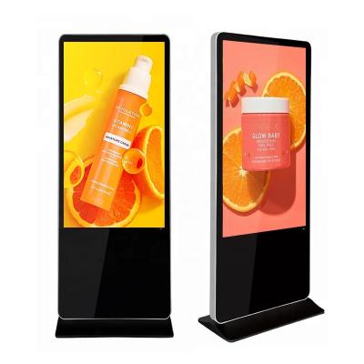 China 49 Inch Indoor Floor Stand USB LCD Signage Totem Touch Screen Kiosk LCD Digital Advertising Player With Mobile Phone Charger Kiosk for sale