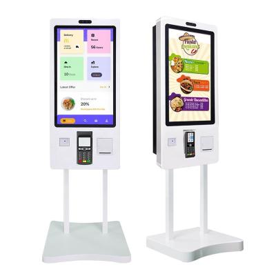 China Mall Restaurant Fast Food All In One Touch Screen Smart Self Service Moneyless Ordering Kiosk Automatic With QR Code Scanner for sale