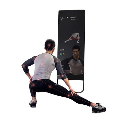 China Hot Sale 2021 Full Body Sports Wall Floor Gym Health Smart Magic Exercise Mirror 55 Inch Workout Mirror for sale